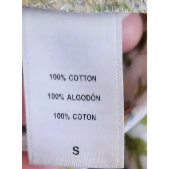 Rachel Pally Women's Cotton Midi Boho Syd Dress Size S In Marigold Block Print - Picture 6 of 7